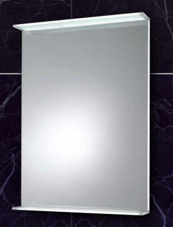 OSLAVA obdélníkové zrcadlo s LED osvětlením a poličkou V 800 × Š 600 mm ZROSLA8060