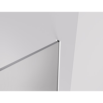 CERANO - Sprchová zástěna Walk-in Crystal T L/P - 8 mm - bezvzpěrový systém - bílá matná, mléčné sklo - 100x90x200 cm