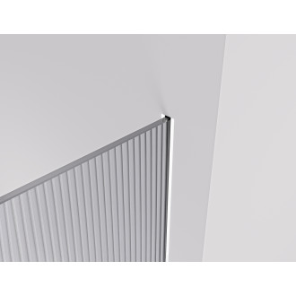 CERANO - Sprchová zástěna Walk-in Crystal T L/P - 8 mm - bezvzpěrový systém - bílá matná, rýhované sklo - 160x90x200 cm