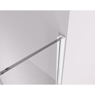 CERANO - Sprchová zástěna Walk-in Crystal T L/P - 8 mm - bezvzpěrový systém - bílá matná, transparentní sklo - 100x60x200 cm