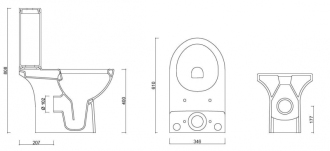 kombi WC TRIA (RIMLESS),včetně nádržky a systému + SLIM sedátko soft-close OLKGTR00KRK48