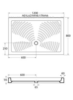 vanička keramická ORIONE obdélník 120x80 VANKEOR12