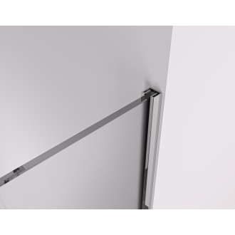 CERANO - Sprchová zástěna Walk-in Crystal T L/P - 8 mm - bezvzpěrový systém - chrom, mléčné sklo - 130x50x200 cm