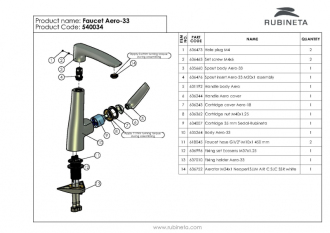 baterie AERO-33 dřezová stojánková OLBAAER33