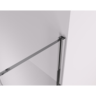 CERANO - Sprchová zástěna Walk-in Crystal T L/P - 8 mm - bezvzpěrový systém - chrom, transparentní sklo - 80x60x200 cm