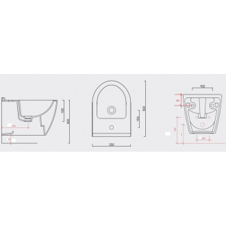 závěsný bidet UNO OLKGUN02BDE00