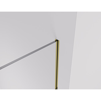 CERANO Sprchová zástěna Walk-in Onyx T L/P  zlatá kartáčovaná, transparent sklo 90x50