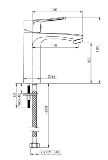 baterie NICA-18 umyvadlová stojánková OLBANIC18