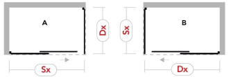 Sprchový kout AVIOR - 200 cm, Levé (SX), Leštěný hliník, Čiré bezpečnostní sklo - 8 mm, Posuvné dveře: 80 -100 cm
