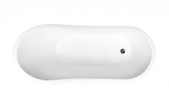 BESCO vana volně stojící GLORIA 1600x680 mm, bílá barva, litý mramor VANPAO16W
