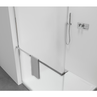 CERANO Sprchová zástěna Walk-in Onyx T L/P  +držák chrom, mléčné sklo 160x110