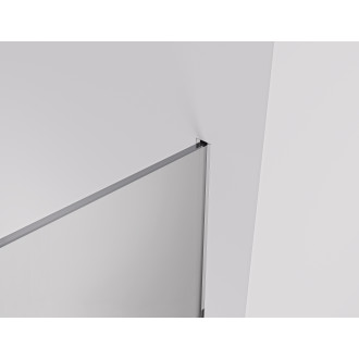 CERANO - Sprchová zástěna Walk-in Crystal T L/P - 8 mm - bezvzpěrový systém + polička/držák na ručníky - chrom, mléčné sklo - 160x160x200 cm