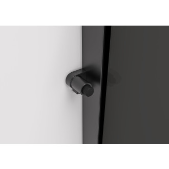 CERANO - Sprchová zástěna Walk-in Medin L/P - 8 mm - černá matná, grafitové sklo - 150x195 cm - dvoudílná posuvná