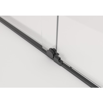 CERANO - Sprchová zástěna Walk-in Medin L/P - 8 mm - černá matná, transparentní sklo - 150x195 cm - dvoudílná posuvná