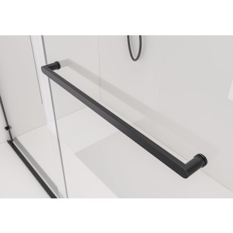 CERANO - Sprchová zástěna Walk-in Medin L/P - 8 mm - černá matná, transparentní sklo - 180x195 cm - dvoudílná posuvná