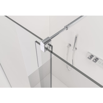 CERANO - Sprchová zástěna Walk-in Medin L/P - 8 mm - chrom, transparentní sklo - 170x195 cm - dvoudílná posuvná