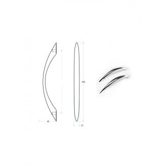Madlo STANDARD k vanám Besco - chrom, délka 25,2 cm VANUCHST
