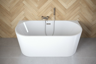 BESCO vana volně stojící VICA, 1700×800 mm, bílá, sifon chrom, sanitární akrylát VANVIC170