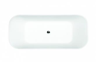 BESCO vana volně stojící ASSOS S-LINE 1600x700 mm, bílá barva, litý mramor VANASSL16W
