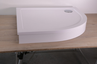 KLARA - čelní panel k vaničce z litého mramoru, čtvrtkruh 900x900x100 mm, VANKLMPAN90