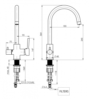 Dřezová baterie ULTRA-32