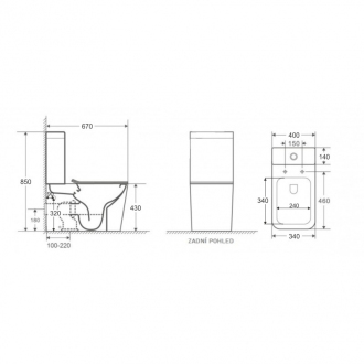 Kombi WC ORLO RIMLESS se SLIM sedátkem Soft-close