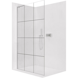 CERANO Sprchová zástěna Walk-in Onyx L-levá  8mm chrom/industriální sklo 160x200