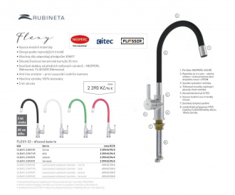 baterie Flexy-33 dřezová (černá) OLBAFL33BK
