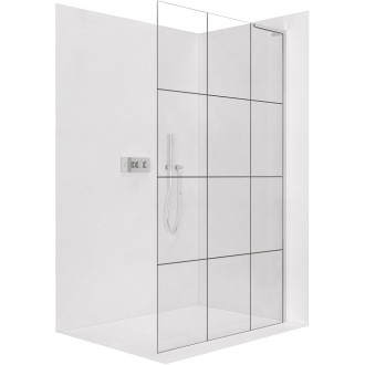 CERANO Sprchová zástěna Walk-in Onyx L-pravá  8mm chrom/industriální sklo 110x200