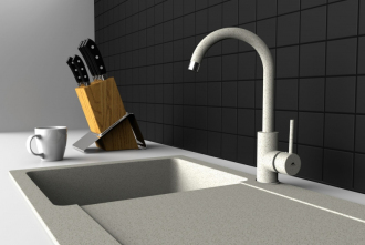 baterie AXE-33 dřezová (béžový granit) OLBAAXE33BG