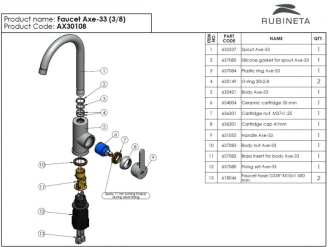 baterie AXE-33 dřezová (chrom) OLBAAXE33