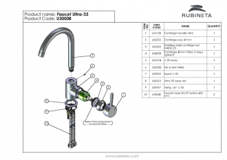 baterie Ultra U-33 dřezová OLBAU33