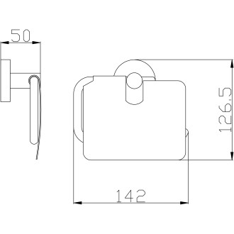 COLORADO - Koupelnový doplněk Držák toaletního papíru s krytem, Metal Grey - kartáčovaná COA0400MGK, RAV Slezák