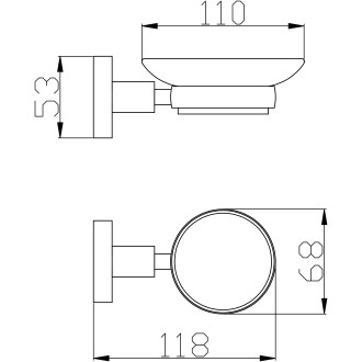 COLORADO - Koupelnový doplněk Mýdlenka skleněná, Zlatá - kartáčovaná COA0300ZK, RAV Slezák