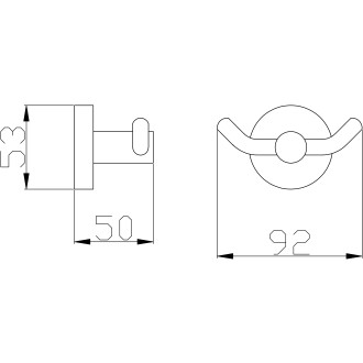 COLORADO - Koupelnový doplněk Věšáček dvojitý, Zlatá Růžová - lesklá COA0102ZRL, RAV Slezák