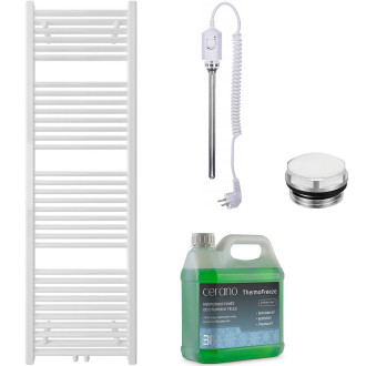 CERANO - Koupelnový elektrický radiátorový set Lincoln - 300W - bílá lesklá - 1600x500 mm