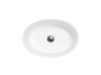 BESCO umyvadlo volně stojící UNIQA, 465x325x840 mm, bílá barva, litý mramor KEUNIVSW