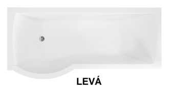 Asymetrická vana INSPIRO včetně vanové zástěny