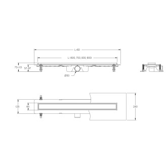 Odtokový žlab VIRGO BASIC DUO
