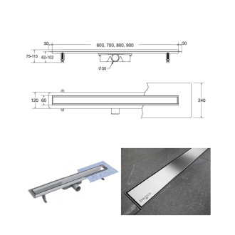 Odtokový žlab VIRGO DUO