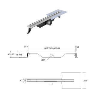 Odtokový žlab VIRGO SLIM