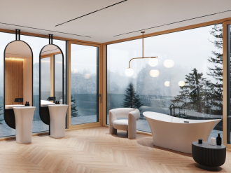 BESCO vana volně stojící AMBER, 1700×800, bílá, sifon chrom, sanitární akrylát VANAMBER170