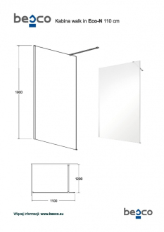 Walk-in sprchový kout ECO-N BLACK