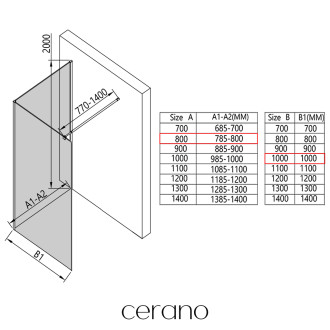 CERANO - Sprchová zástěna Walk-in Onyx Corner Round L/P - 8 mm - kulatá vzpěra - černá matná, mléčné sklo - 80x100x200 cm