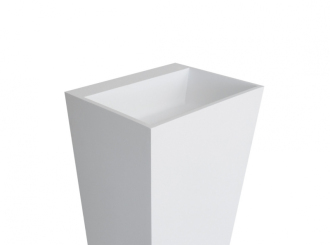 BESCO umyvadlo volně stojící VERA, 500x420x850 mm, černá barva, litý mramor KELUZB