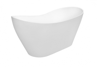 BESCO vana volně stojící VIYA 1600x700 mm, bílá barva, litý mramor VANAND16W