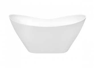 BESCO vana volně stojící VIYA 1600x700 mm, bílá barva, litý mramor VANAND16W