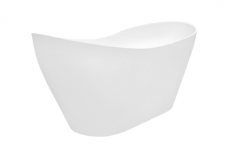BESCO vana volně stojící VIYA 1600x700 mm, bílá barva, litý mramor VANAND16W
