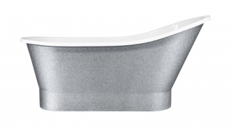 Volně stojící vana GLORIA Glam - stříbrná