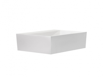 BESCO umyvadlo na desku VERA, 500x420x150 mm, bílá barva, litý mramor KEVERNDW